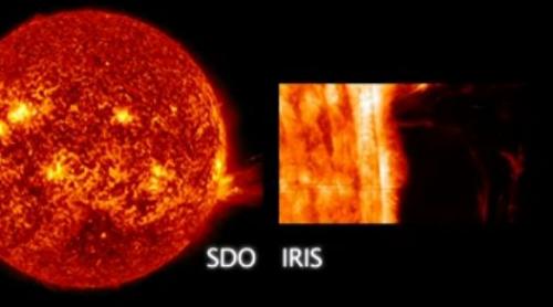 Une éjection de masse coronale a surgi sur le côté du soleil, le 9 mai 2014. Crédit: NASA / LMSAL / IRIS / SDO / Goddard 